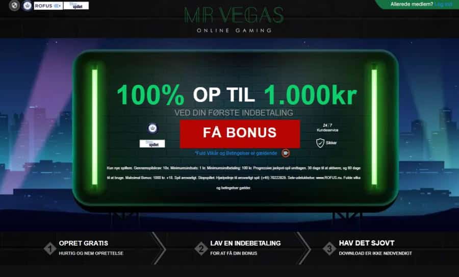 Mr Vegas Velkomstbonus